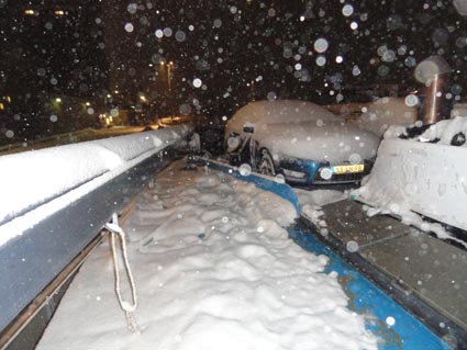 Sneeuw op de roef